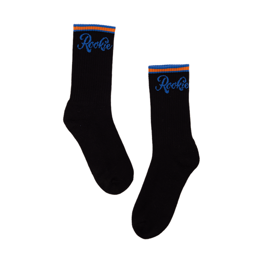 Black Ribbed Socks